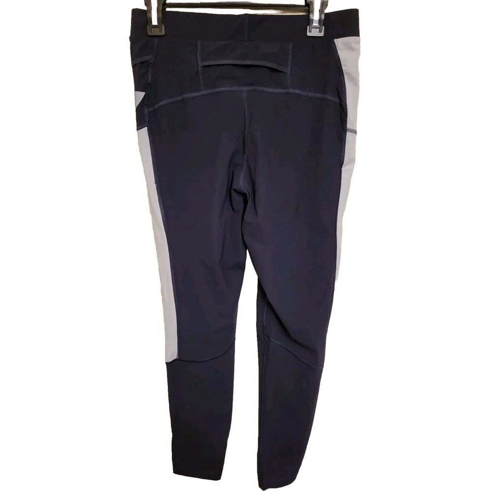 Zara Athleticz Womens Navy Blue Colorblock Running Leggings Pockets XL - Picture 2 of 5